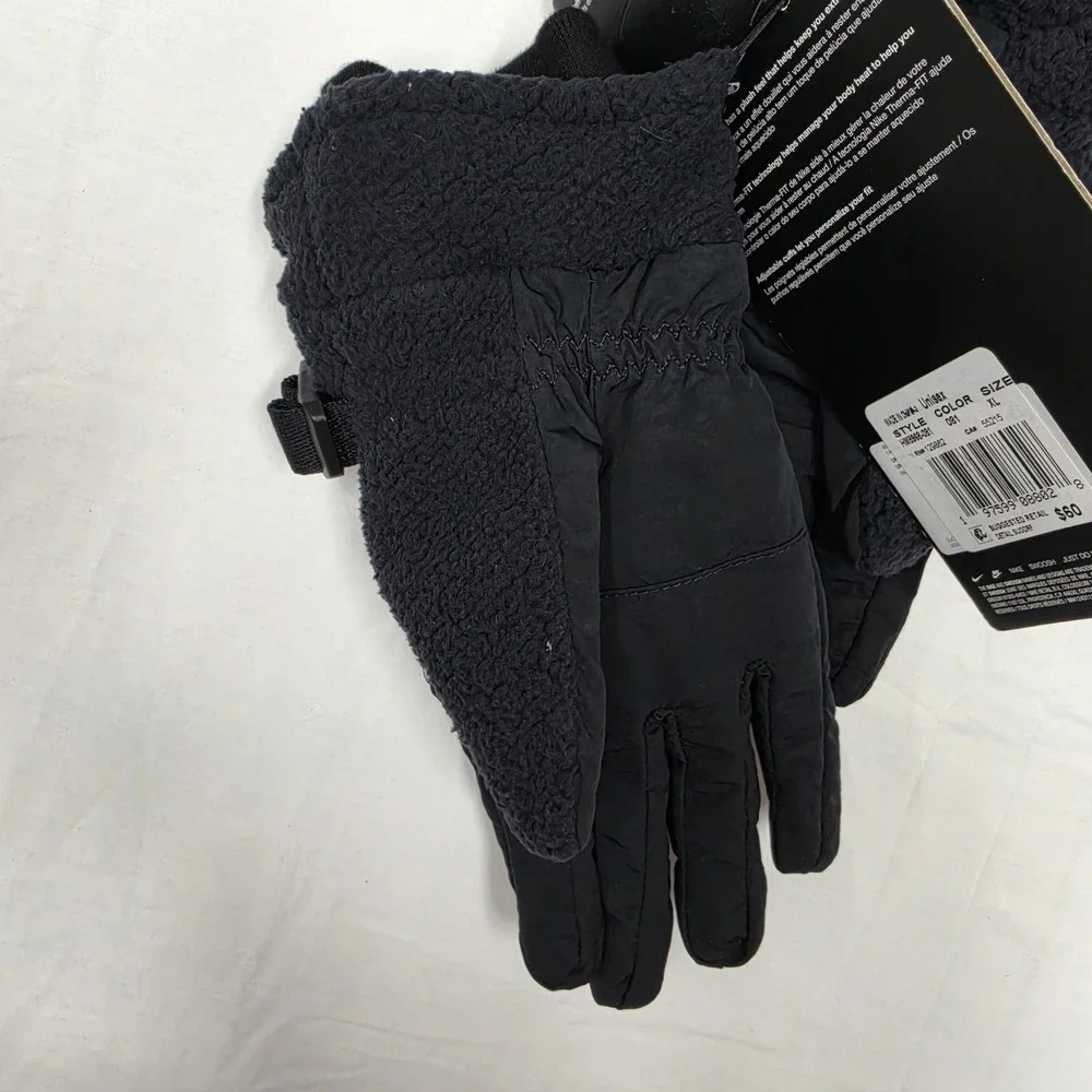 Nike High-Pile Fleece Gloves Black HM8968 081 Unisex Size XLarge